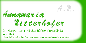 annamaria mitterhofer business card