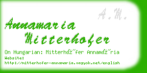 annamaria mitterhofer business card